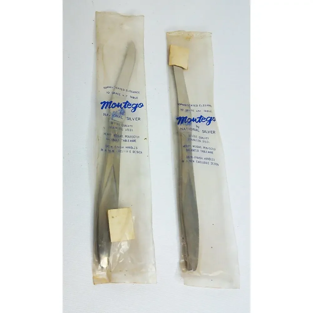 Vintage Nasco Flamingo Montego MCM Stainless Steak Knives Set Japan NEW